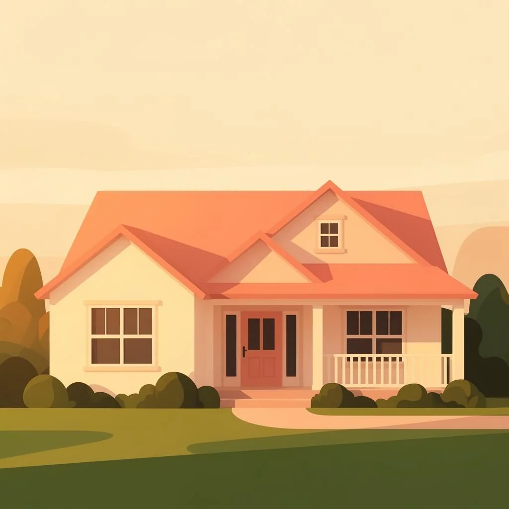 Happy homeowner in front of new home