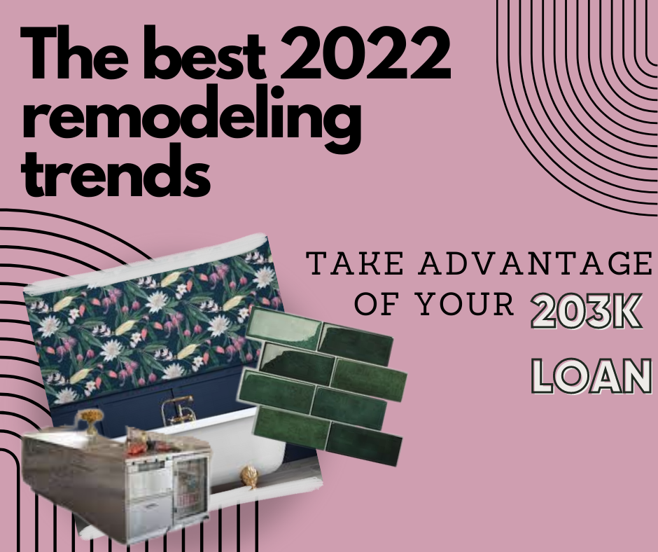 The Best 2022 Remodeling Trends! Take Advantage of you 203K Loan - CMS Mortgage Solutions